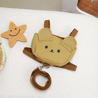 HKM-540307 Stylish Monochrome Pet Backpack for Dogs - Canvas Material in Pink and Brown, Size S & L