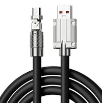 HKM-540435 Mobile Game Rotating Elbow Fast Charge USB Cable - 1.5m, Lightning, Micro USB, Type-C, Zinc Alloy