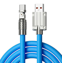 HKM-540435 Mobile Game Rotating Elbow Fast Charge USB Cable - 1.5m, Lightning, Micro USB, Type-C, Zinc Alloy