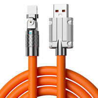 HKM-540435 Mobile Game Rotating Elbow Fast Charge USB Cable - 1.5m, Lightning, Micro USB, Type-C, Zinc Alloy