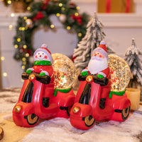 HKM-540499 Musical Christmas Decorations - Santa Claus and Snowman Ornaments, Plastic, 11x20x20CM & 11x20x18.5CM