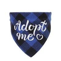 HKM-540755 Triangle Cotton Scarf for Dogs and Cats - Adjustable Plaid Design for All Seasons