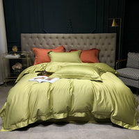 HKM-540819 Pure Cotton Quilted Bed Sheet Set - Solid Color Bedding for 1.5m and 1.8m Beds, Personalized Design