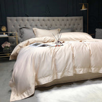 HKM-540819 Pure Cotton Quilted Bed Sheet Set - Solid Color Bedding for 1.5m and 1.8m Beds, Personalized Design