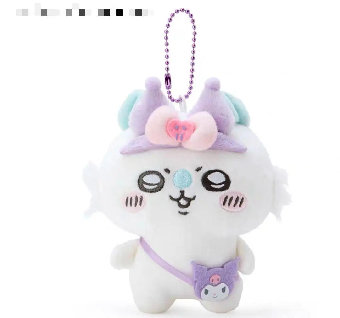 HKM-540883 Mini Plush Animal Keychain Pendant - Soft Stuffed Doll for Bags and Backpacks, Cute Kids Toy, Ideal Gift