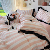HKM-540883 Washed Cotton Bed Sheet Set – Soft and Comfortable Bedding in Multiple Sizes