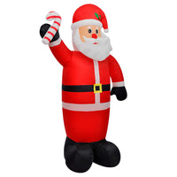 HKM-541011 Inflatable Santa Claus Decoration - 240 cm Height with LED Lights and Air Pump for Christmas Display