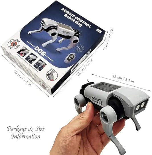 HKM-541011 Interactive Remote Control Robot Dog Toy for Kids, Ages 8 and Up, Electric Solar-Powered Educational Kit