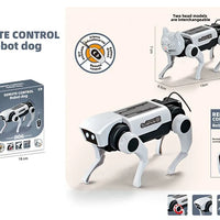 HKM-541011 Interactive Remote Control Robot Dog Toy for Kids, Ages 8 and Up, Electric Solar-Powered Educational Kit