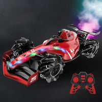 HKM-541459 F1 Remote Control Racing Car with Drift Stunt Spray for Kids - 2.4G Electric RC Karting