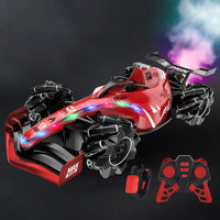HKM-541459 F1 Remote Control Racing Car with Drift Stunt Spray for Kids - 2.4G Electric RC Karting
