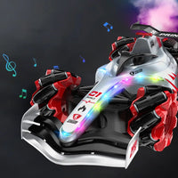 HKM-541459 F1 Remote Control Racing Car with Drift Stunt Spray for Kids - 2.4G Electric RC Karting