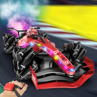 HKM-541459 F1 Remote Control Racing Car with Drift Stunt Spray for Kids - 2.4G Electric RC Karting