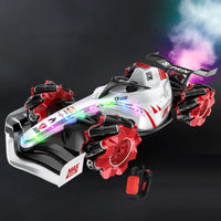 HKM-541459 F1 Remote Control Racing Car with Drift Stunt Spray for Kids - 2.4G Electric RC Karting