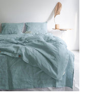 HKM-541523 Nordic Style Linen Bed Linen Set - Solid Color Antibacterial Bedding Collection, Available in Three or Four Pieces