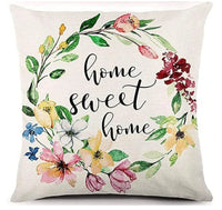 HKM-541587 Modern Minimalist Linen Pillowcase Set - Four 45x45cm Cushion Covers in Landscape Patterns