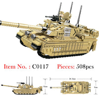 HKM-541779 Military Battle Tank Building Blocks Set for Kids - DIY Construction Toy, Ages 6+