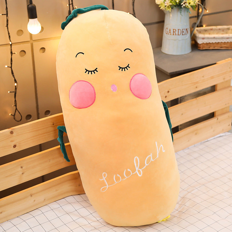 HKM-542163 Narrow Eyes Vegetable Pillow - Crystal Super Soft Plush, PPCotton Filling