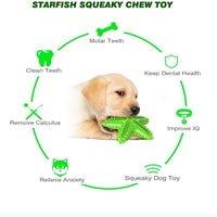HKM-542227 Natural Toothbrush for Small & Medium Dogs - Starfish Design for Effective Teeth Cleaning