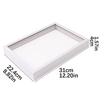 HKM-542291 Handprint Photo Frame Kit with Paint, Brush, and Marker - Modern Rectangle Design