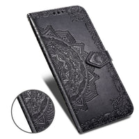 HKM-542291 Solid Color Flip Leather Case for Samsung Devices - Compatible with S6, S7, S8, S9, S10, A Series, Note Series