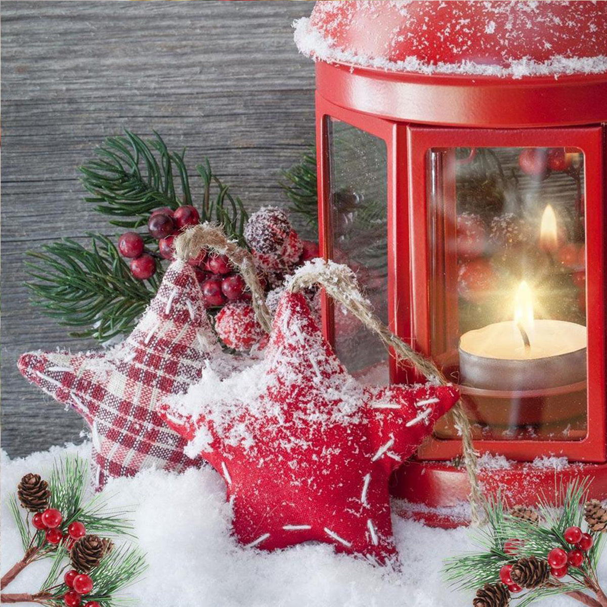 HKM-542483 10pcs Artificial Pine Picks with Mini Berries and Pinecones for Holiday Decorations and Floral Arrangements