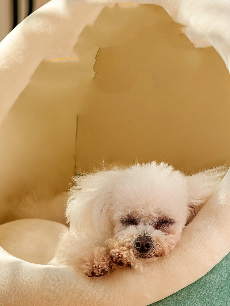 HKM-542483 Animal-Shaped Pet Kennel for Cats and Dogs in Crystal Velvet with PP Cotton Filling - Available in Three Sizes