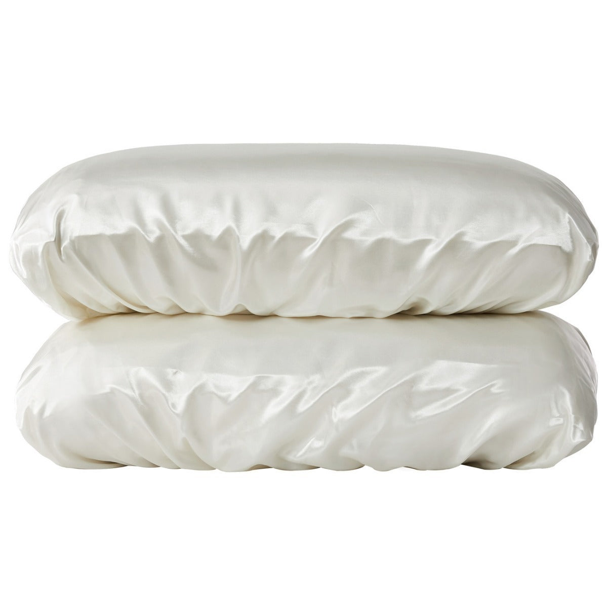 HKM-542483 Large Solid Color Satin Elastic Pillowcase - Summer Minimalist Design, Comfortable Rayon Polyester Blend