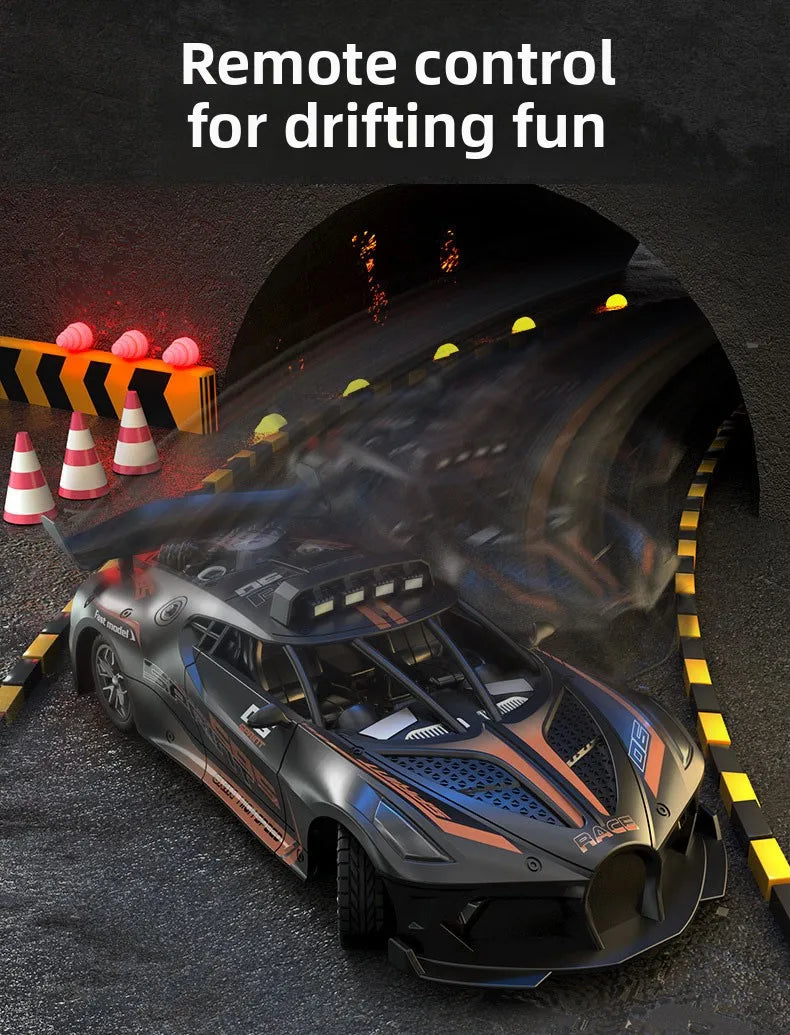HKM-542611 Remote-Controlled Simulation Bugatti Supercar Model with 4-Channel Control, Indoor/Outdoor Use for Ages 5 and Up