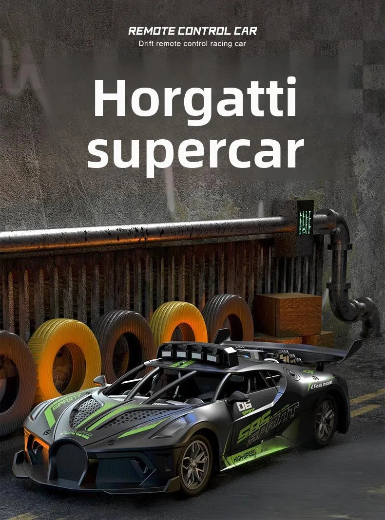 HKM-542611 Remote-Controlled Simulation Bugatti Supercar Model with 4-Channel Control, Indoor/Outdoor Use for Ages 5 and Up