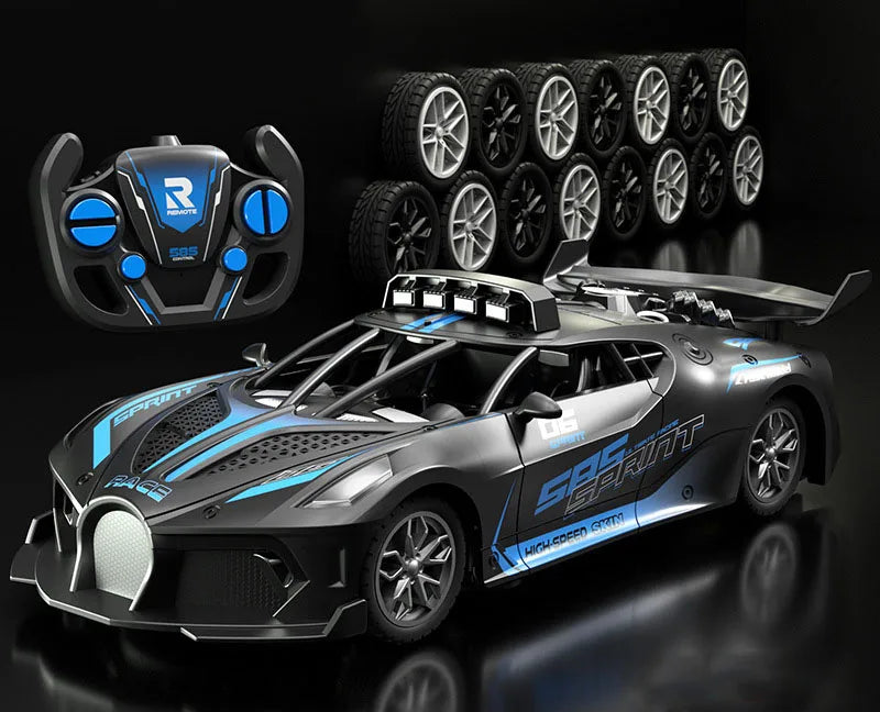 HKM-542611 Remote-Controlled Simulation Bugatti Supercar Model with 4-Channel Control, Indoor/Outdoor Use for Ages 5 and Up