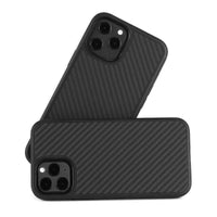 HKM-542739 Wooden Phone Case for iPhone 12 – TPU & Kevlar Back Cover in Solid Color