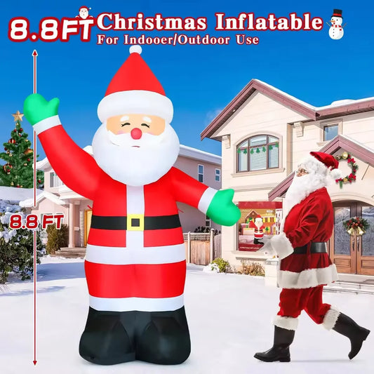 KTX-542803 Inflatable Santa Claus Decoration for Outdoor Christmas Celebrations - Waterproof Polyester, 19x25 cm