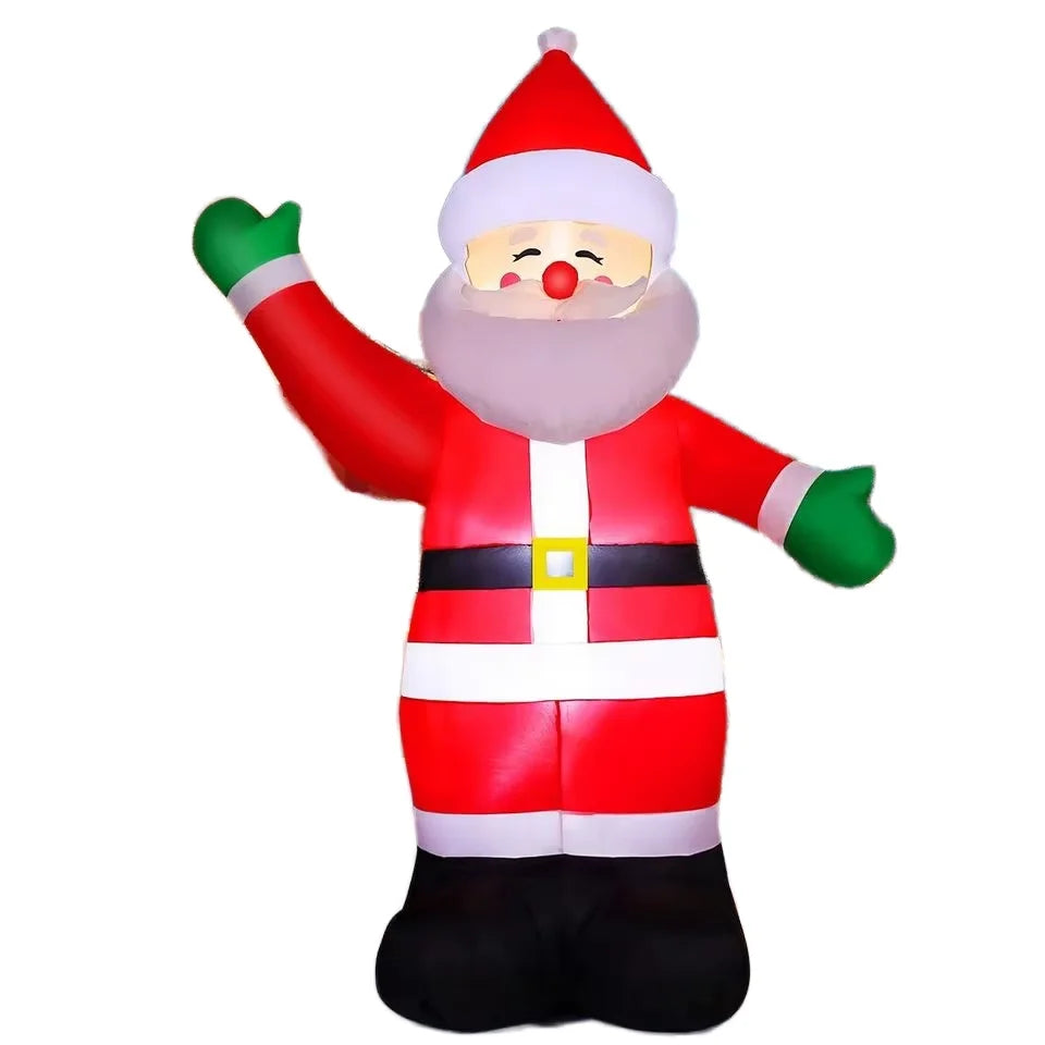 KTX-542803 Inflatable Santa Claus Decoration for Outdoor Christmas Celebrations - Waterproof Polyester, 19x25 cm