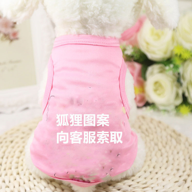 HKM-542867 Cute Summer Pet Vest for Small Puppies - Soft Cotton Costume Apparel