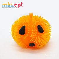 HKM-542995 Halloween Light-Up Pumpkin Puffer Ball - Soft Stress Toy for Ages 5 and Up, PVC Material