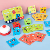 HKM-543187 Children's Face Changing Cube Building Blocks - Educational Interactive Puzzle Toy for Ages 2 and Up