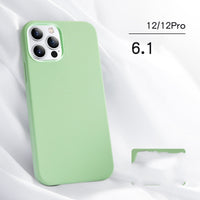 HKM-543443 Liquid Silicone Mobile Phone Case for iPhone 12, 12 Pro, 12 Pro Max, and 12 Mini - Soft Touch Protection