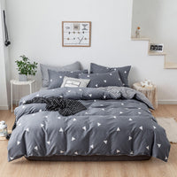 HKM-543507 Cotton Bedding Set - Four-Piece Quilt Cover and Sheet for 1.8M Bed