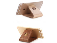 HKM-543571 Wooden Lazy Bracket Stand for iPhone - Compatible with Various Models, Walnut & White Maple Options