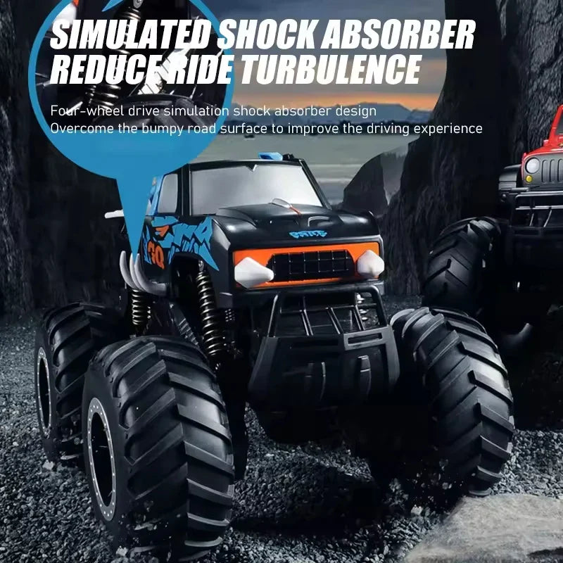 HKM-543763 Amphibious 4x4 Remote Control Monster Truck - All Terrain Climbing Stunt Car with 360 Degree Rotation