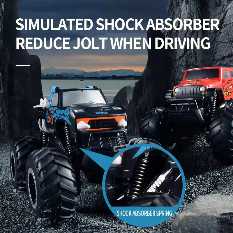 HKM-543763 Amphibious 4x4 Remote Control Monster Truck - All Terrain Climbing Stunt Car with 360 Degree Rotation