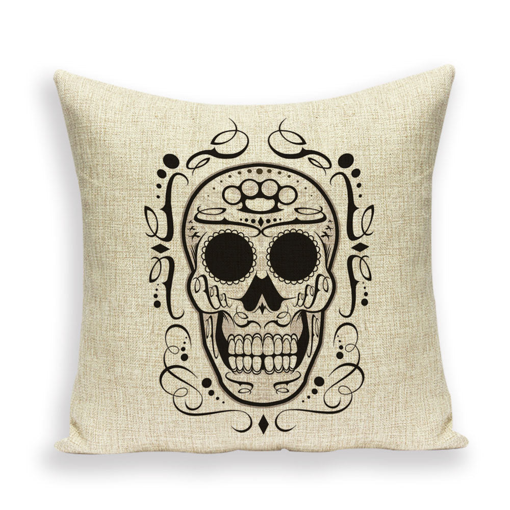 HKM-543891 Chinese Classical Skull Cushion Cover for Home Decoration and Car Use