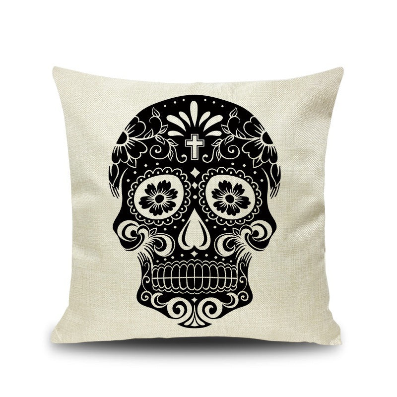 HKM-543891 Chinese Classical Skull Cushion Cover for Home Decoration and Car Use