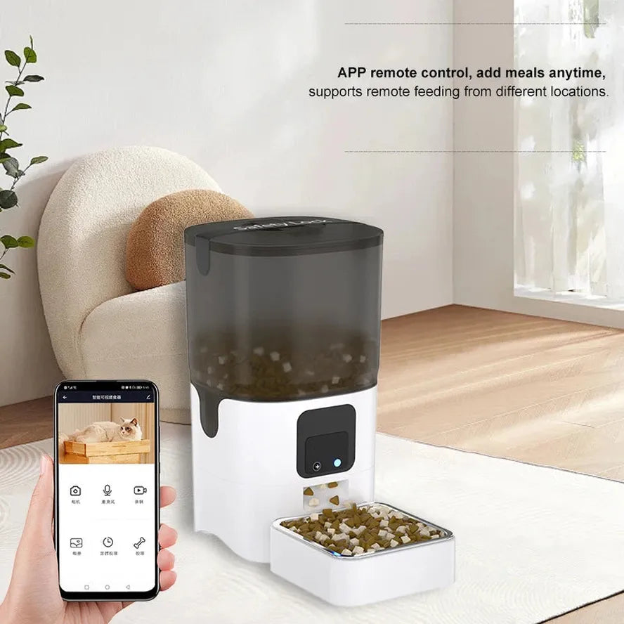 KTX-543955 6L Smart Automatic Cat Feeder with 5G WiFi and Slow Feeding Mode