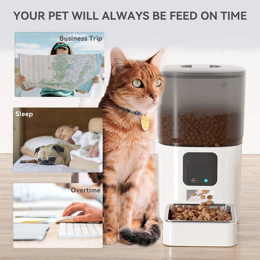 KTX-543955 6L Smart Automatic Cat Feeder with 5G WiFi and Slow Feeding Mode