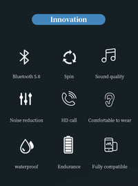 HKM-544019 Waterproof In-Ear Sports Headphones with Bluetooth 5.0 and Call Function