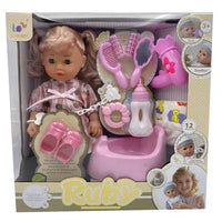 HKM-544147 12 Inch Reborn Doll with Eco-Friendly Accessories for Ages 2-7, Soft Silicone & Plastic, Mini Toy