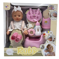 HKM-544147 12 Inch Reborn Doll with Eco-Friendly Accessories for Ages 2-7, Soft Silicone & Plastic, Mini Toy
