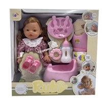 HKM-544147 12 Inch Reborn Doll with Eco-Friendly Accessories for Ages 2-7, Soft Silicone & Plastic, Mini Toy